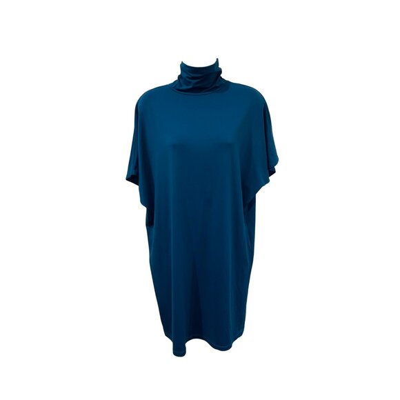 NWT Susana Monaco Teal Drop Shoulder Turtleneck Dress S Retail $83 - Picture 1 of 6